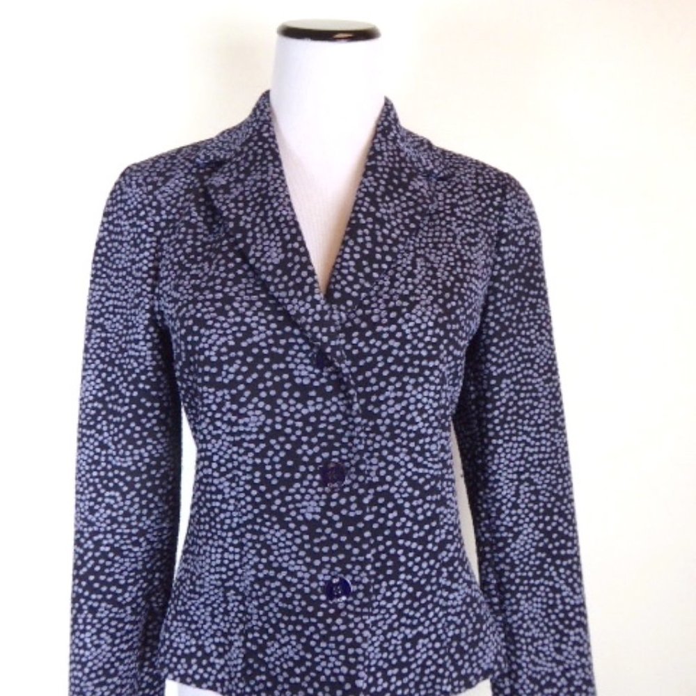 ROBERTO CAVALLI JUST Italy NAVY BLUE DOT BLAZER 4